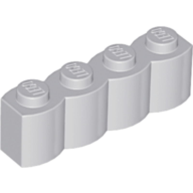 Steen, Aangepast 1x4 houtblok Light Bluish Gray